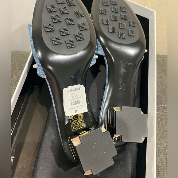 NEW Givenchy Denim G-Cube G logo kitten heel mules - Picture 16 of 16